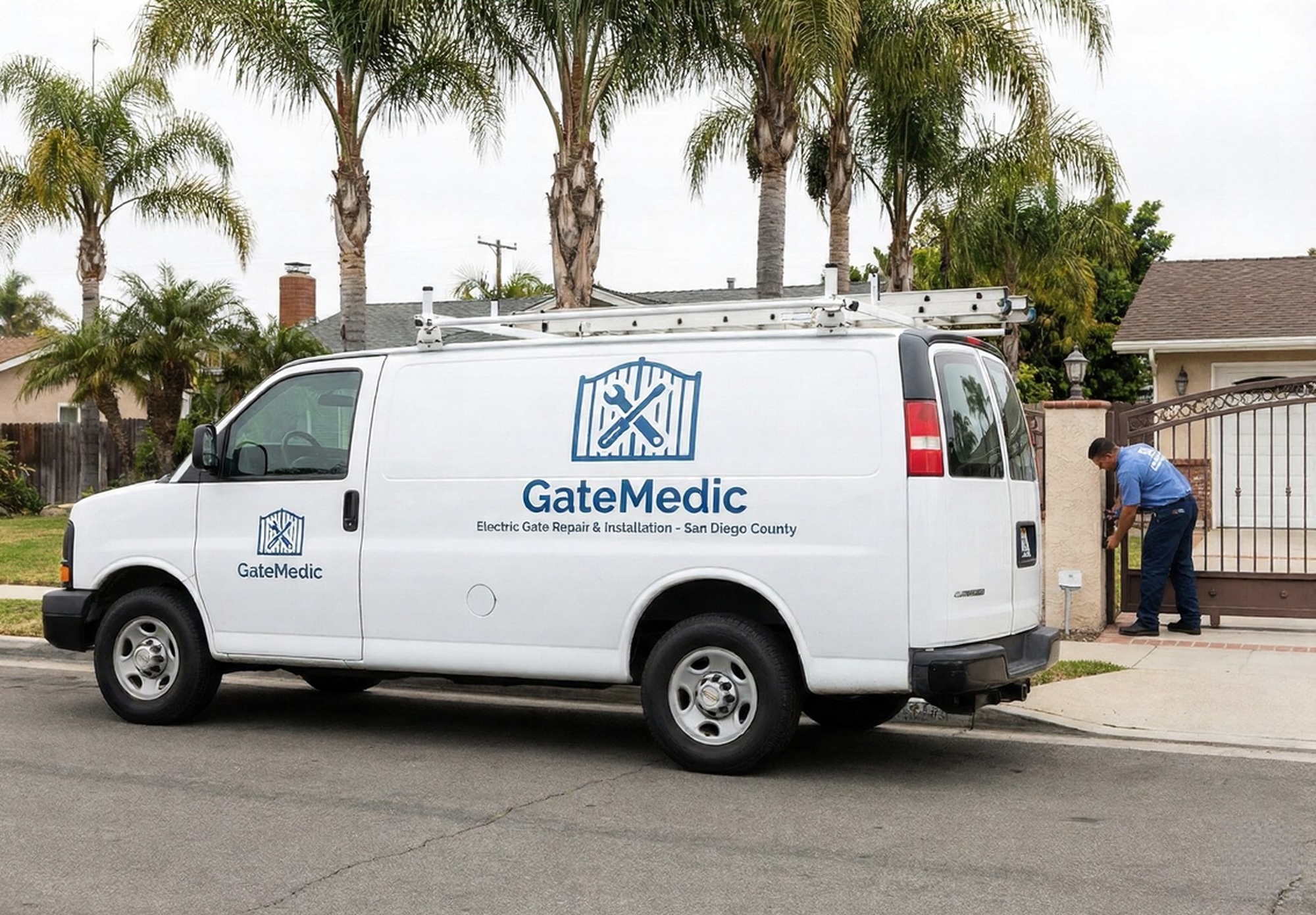 GateMedic technician's fast response to client's needs in San diego county